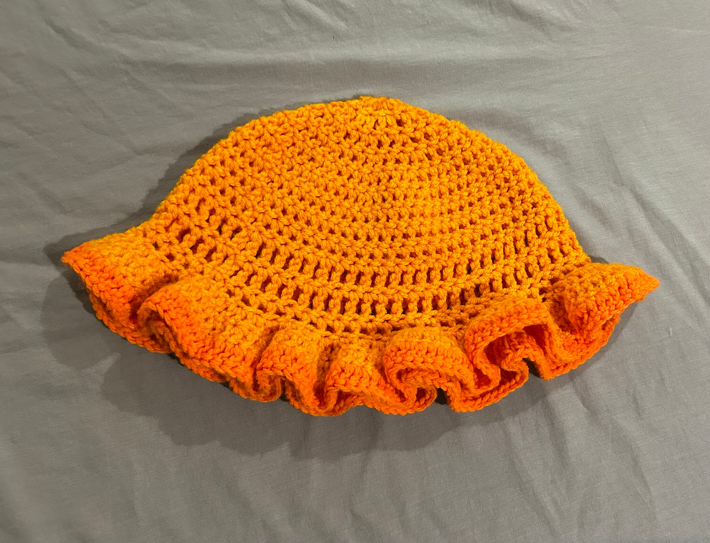 Orange Ruffle Hat