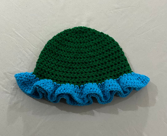 Green Ruffle Hat