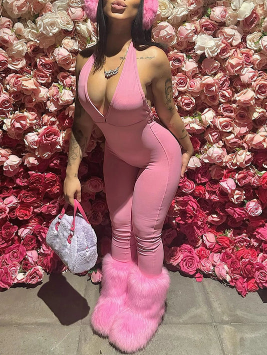 I'll Call You V-neck Jumpsuit