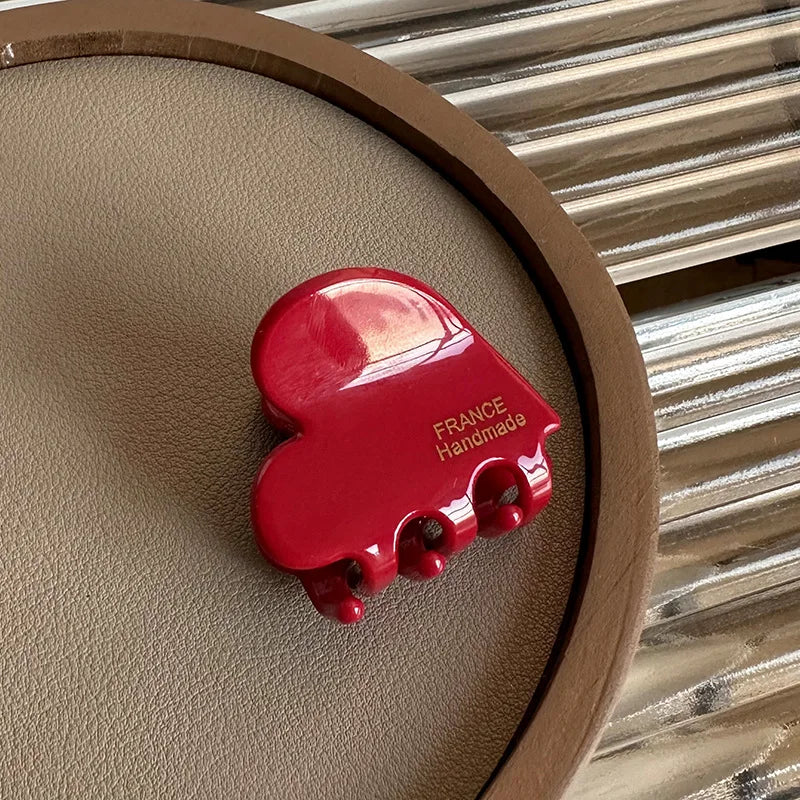 Small Hair Claw Cute Heart Shaped Accessory Clip