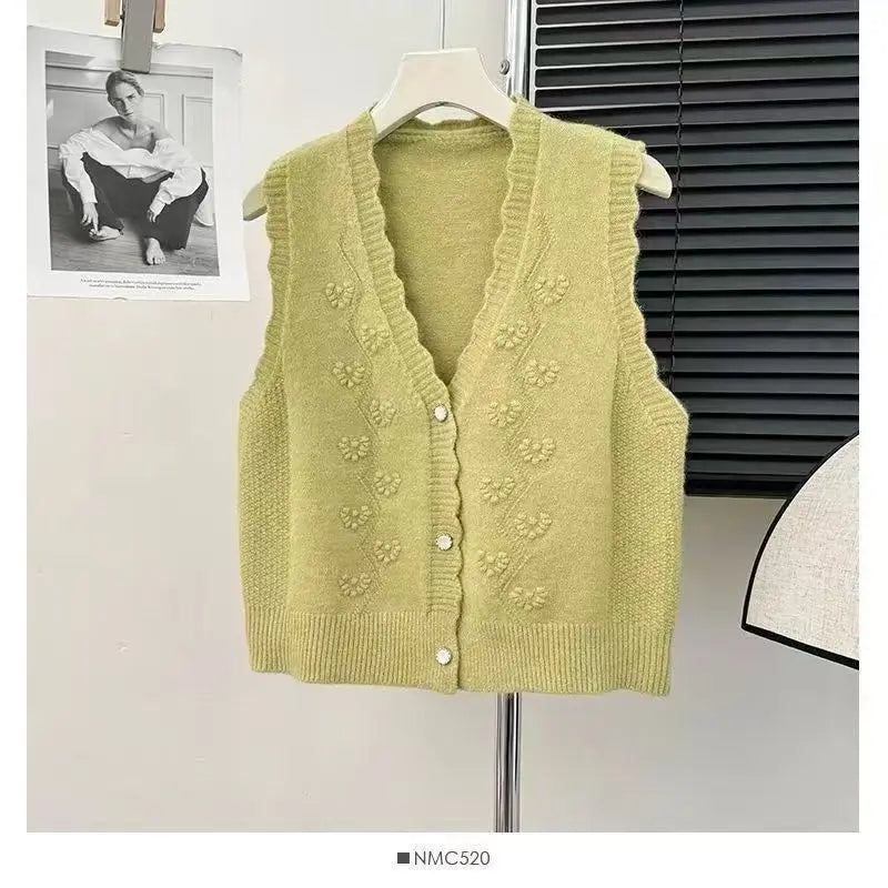 Elegant Fashion All-Match V-Neck Sleeveless Vest