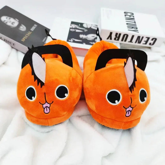Chainsaw Man Pochita Plush Slippers