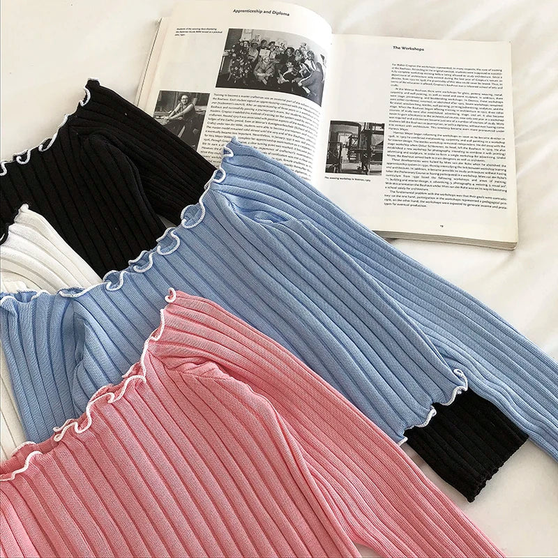 Anna Ruched Slash Collar Sweater Top