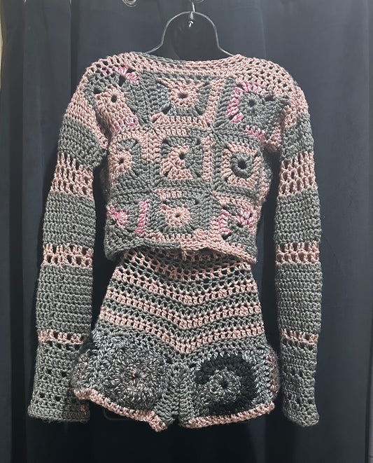 Silver Rose Two Piece Set