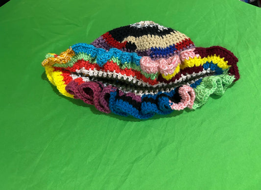 Scrap Yarn Muti-Color Hat