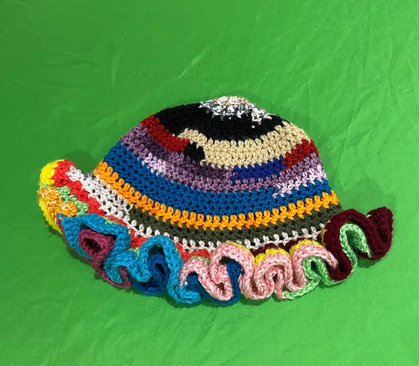 Scrap Yarn Muti-Color Hat