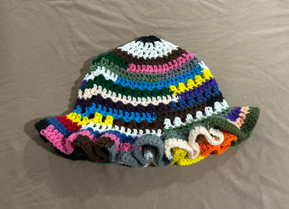 Multi-Color Scrap Yarn Hat