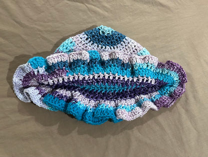 Blue Purple Striped Hat