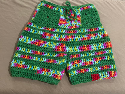 Green Festive Shorts