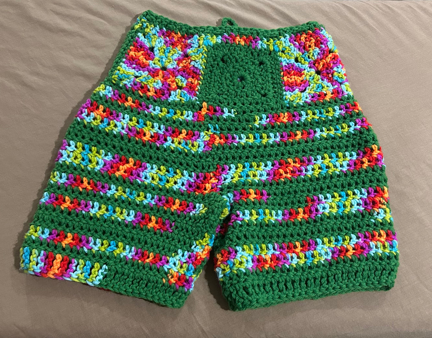 Green Festive Shorts