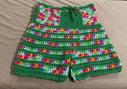 Green Festive Shorts
