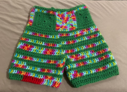 Green Festive Shorts