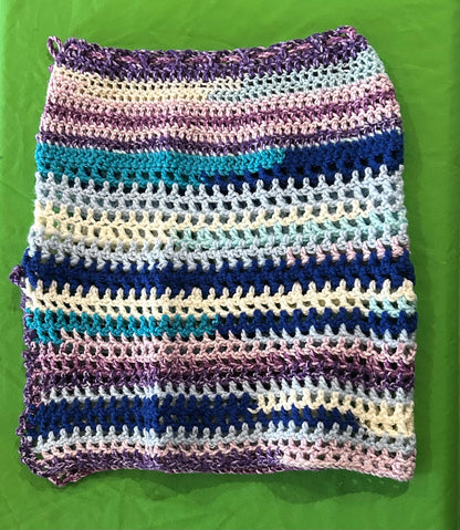Blue Purple White Split Skirt