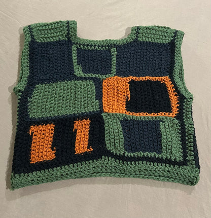 Fall Embers Green Black Vest