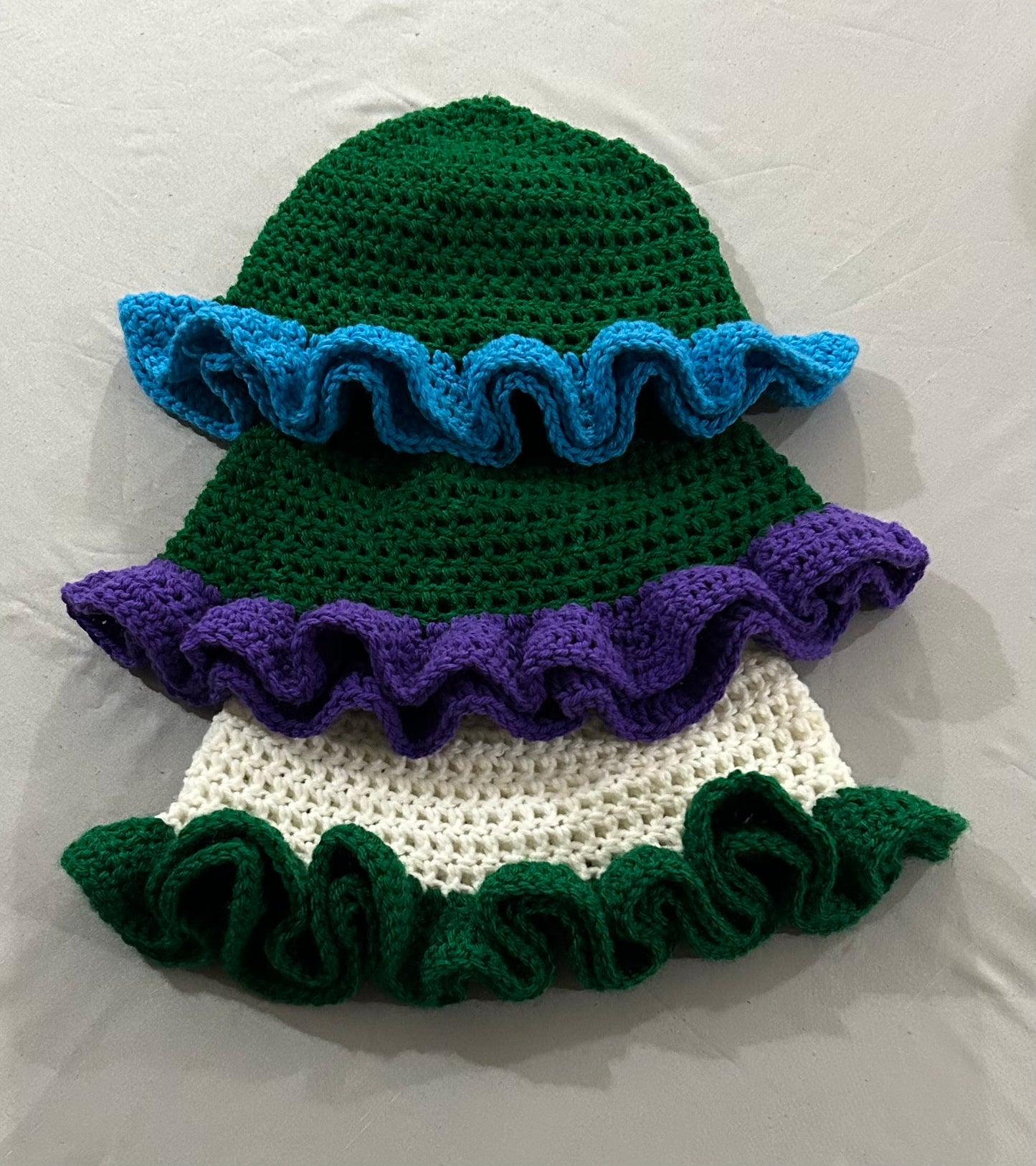 Green Ruffle Hat