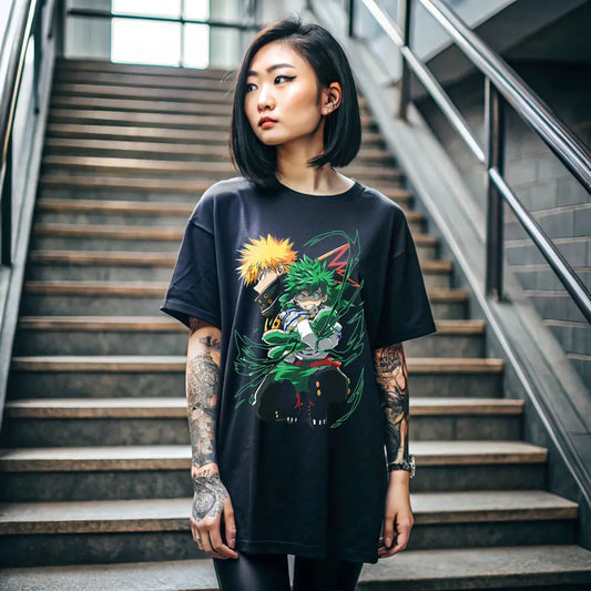 Izuku Midoriya Katsuki Bakugo One For All Boku No Hero Academia Graphic Tee