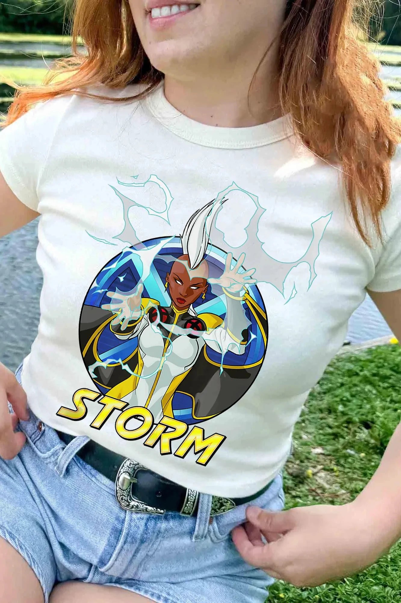 Marvel X-Men Storm Action Portrait Oversized Loose Casual Stylish T-Shirt