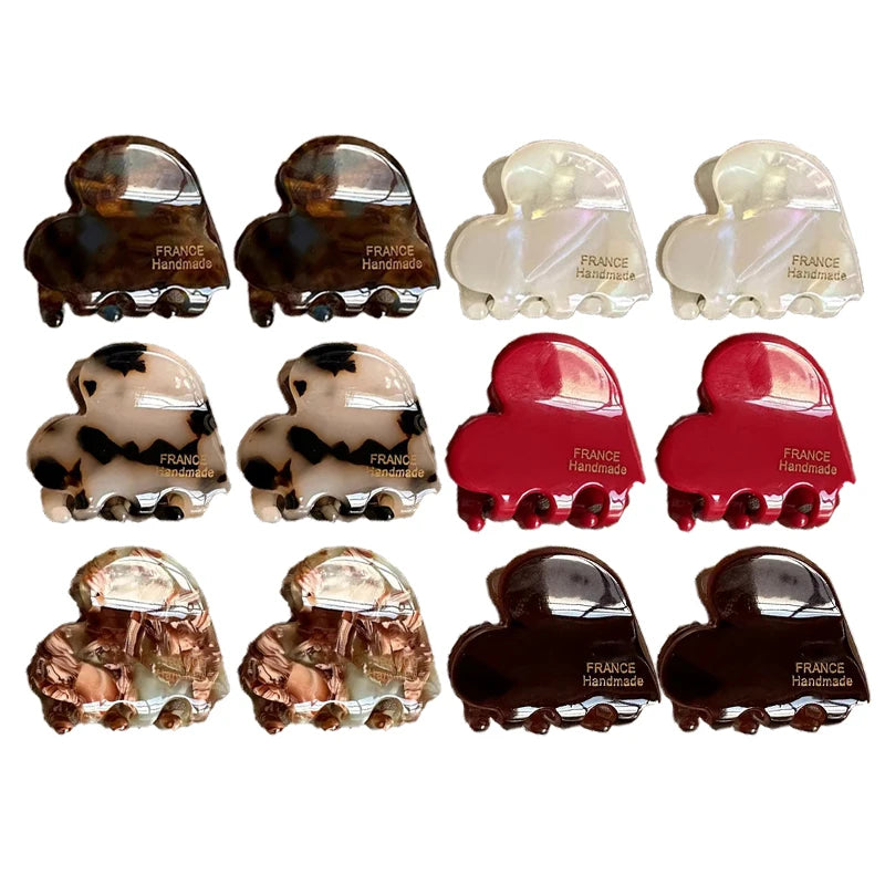 Small Hair Claw Cute Heart Shaped Accessory Clip