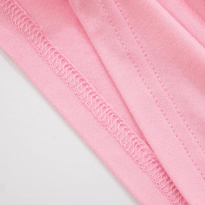 Carina Solid Color Love Hollow Out Long-Sleeve Top