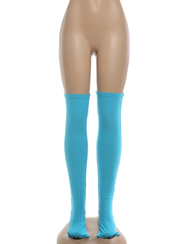 Open High Elasticity Streetwear Clubwear Leg Sleeve