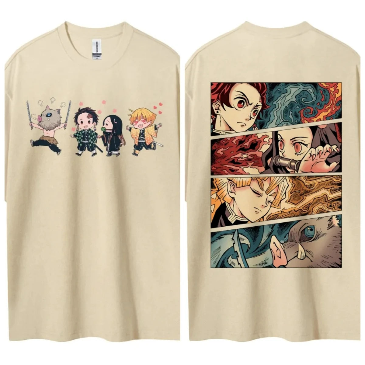Demon Slayer Anime Classic Characters Sports Casual Short-Sleeved Graphic Tee