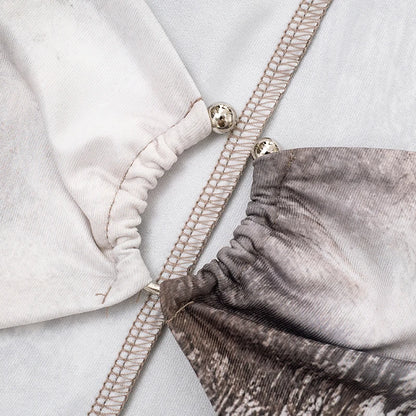 Swing Collar Strapless Top Jumpsuit