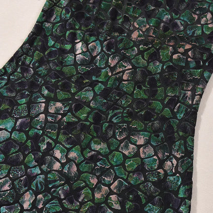 Green Contrasting Color Halter Neck Backless Jumpsuit