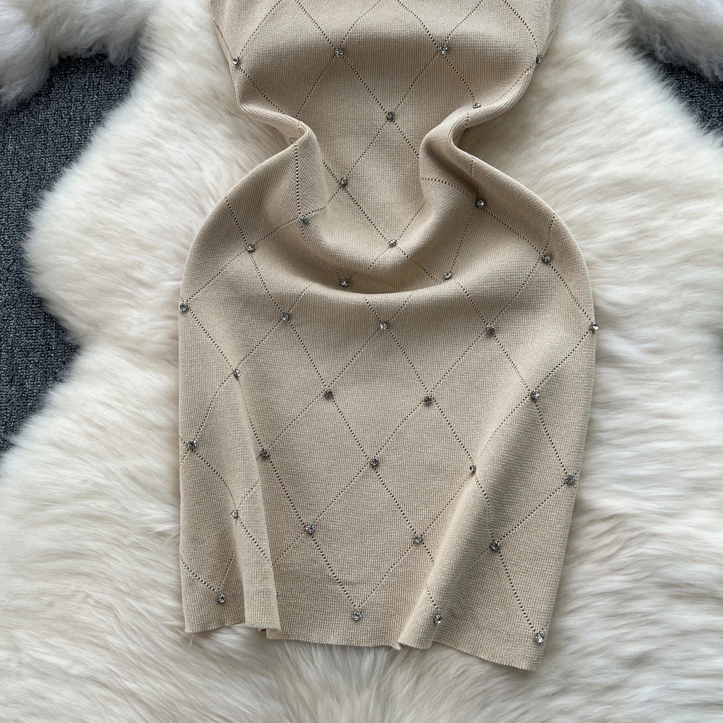 Beading Camisole Sleeveless Tank Top Dress