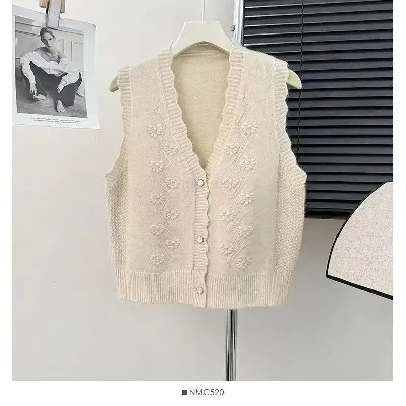 Elegant Fashion All-Match V-Neck Sleeveless Vest