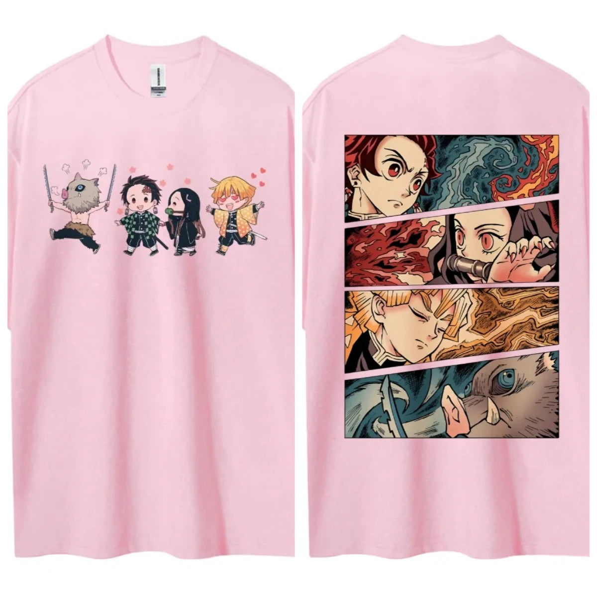 Demon Slayer Anime Classic Characters Sports Casual Short-Sleeved Graphic Tee