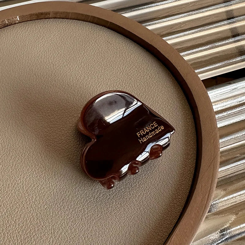 Small Hair Claw Cute Heart Shaped Accessory Clip