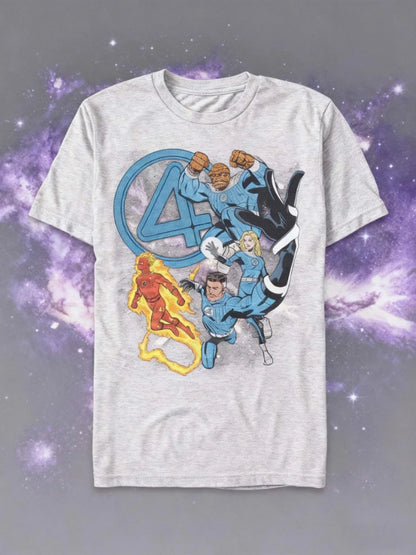 Fantastic Four Comic Print Short Sleeve T-Shirt