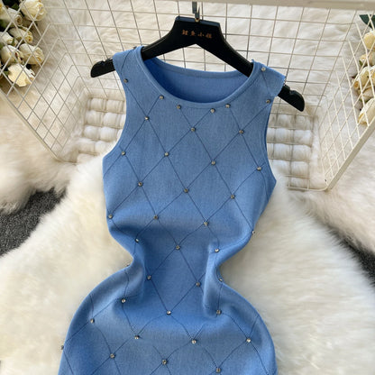 Beading Camisole Sleeveless Tank Top Dress