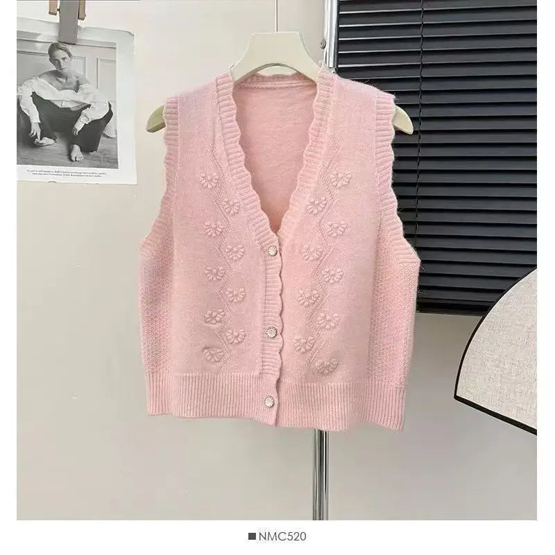 Elegant Fashion All-Match V-Neck Sleeveless Vest