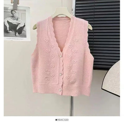 Elegant Fashion All-Match V-Neck Sleeveless Vest