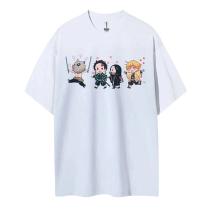 Demon Slayer Anime Classic Characters Sports Casual Short-Sleeved Graphic Tee