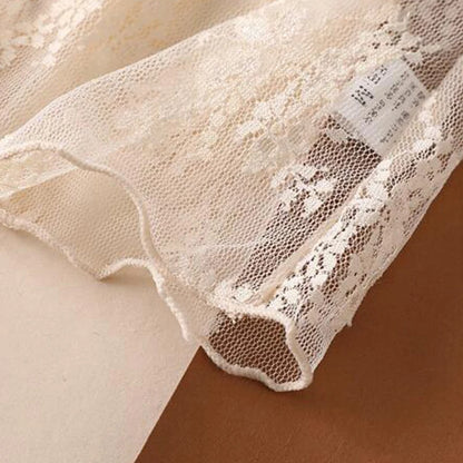 Lace Embroid Mesh Top