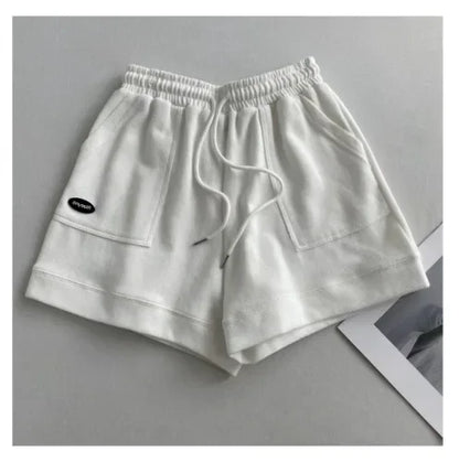 Comfortable Loose Wide-legged Drawstring Home Versatile Shorts