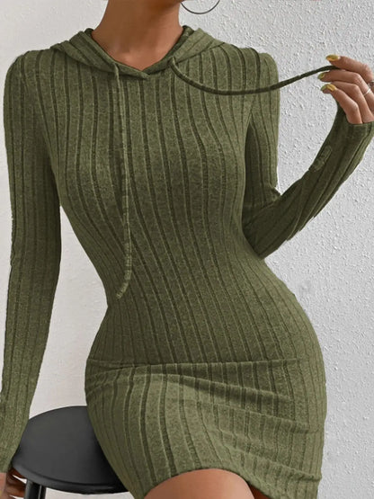 Jane Hooded Drawstring Dress