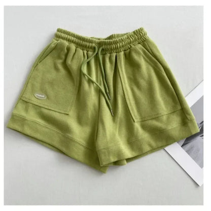 Comfortable Loose Wide-legged Drawstring Home Versatile Shorts