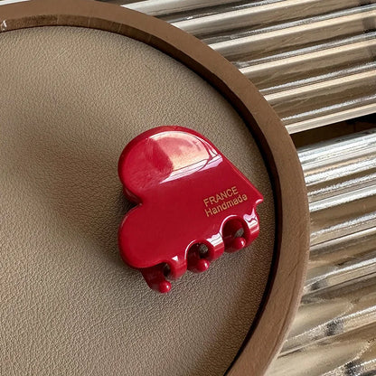 Small Hair Claw Cute Heart Shaped Accessory Clip