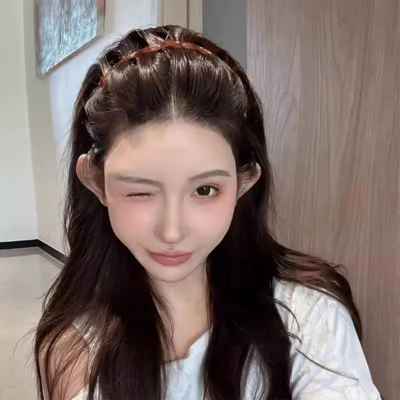 2pcs/set Teeth Non-slip Hair Comb Plastic Headband Hair Ornament Accessories