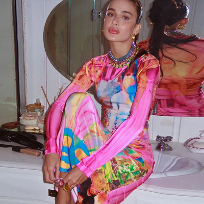 Work Of Art Bodycon Long Dress