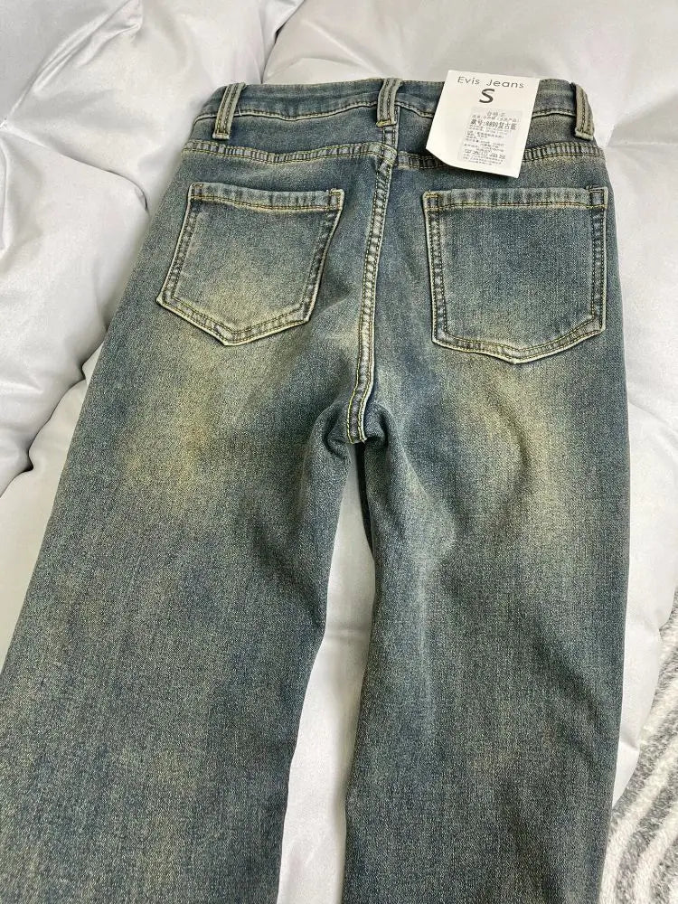 Cozy Fleece Line High Waist  Autumn Warm Comfortable Denim Jeans