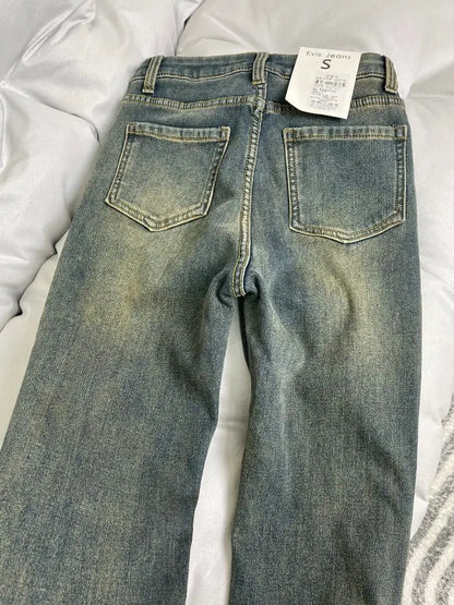 Cozy Fleece Line High Waist  Autumn Warm Comfortable Denim Jeans