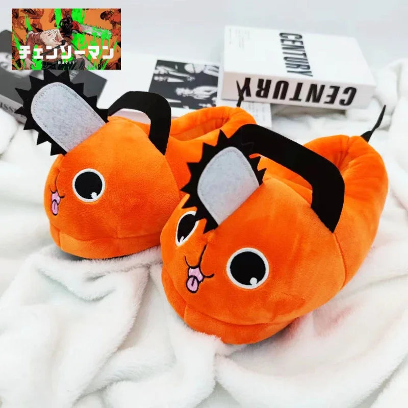 Chainsaw Man Pochita Plush Slippers