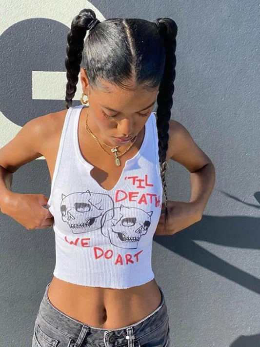 'Til Death Do We Art Crop Top