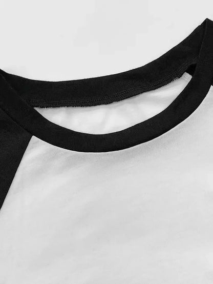 Cute Black Cat Print T Shirt