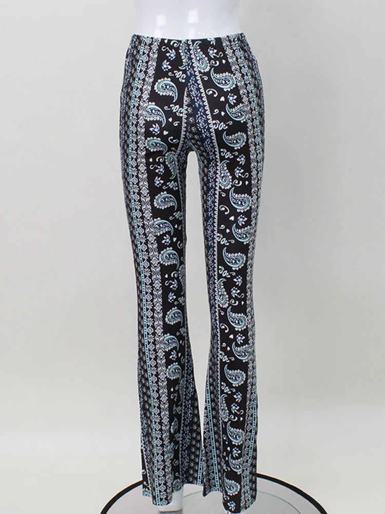 Paisley Mid Waist Pants