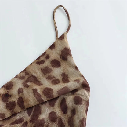 Leopard Print Slip Dress